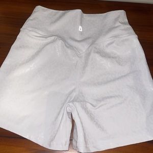 Large BuffBunny Rebel White Leopard shorts - tried on only